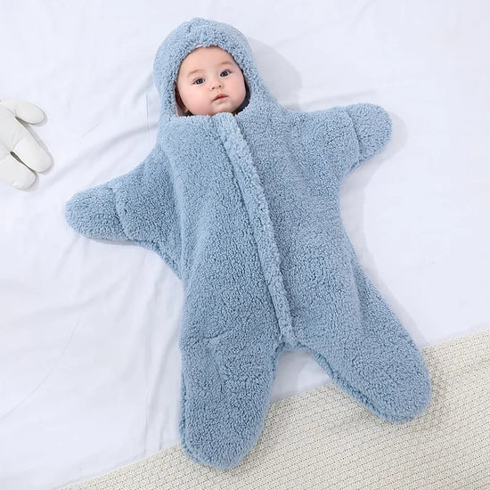 Starfish Hooded Baby Romper – Long Sleeve Newborn Jumpsuit | Toddler One Piece Bodysuit Outfit