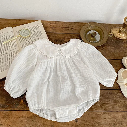 Baby Girl Lace Romper | Newborn Vintage Princess Outfit