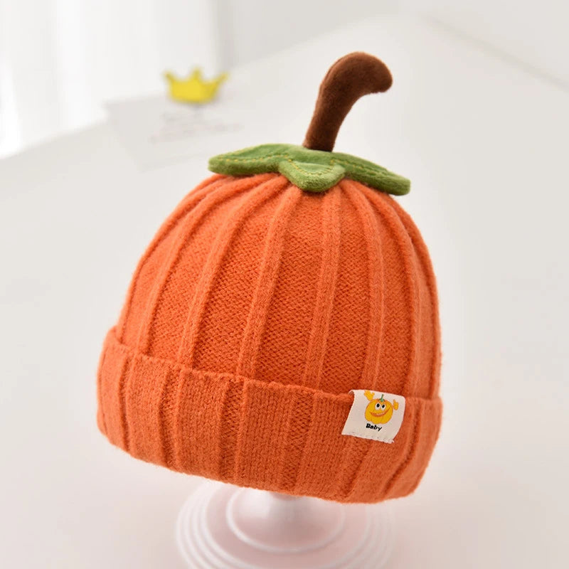 Baby Pumpkin Knit Hat  Cute Fall & Halloween Beanie for Newborns & Toddlers