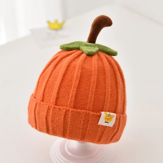 Baby Pumpkin Knit Hat  Cute Fall & Halloween Beanie for Newborns & Toddlers