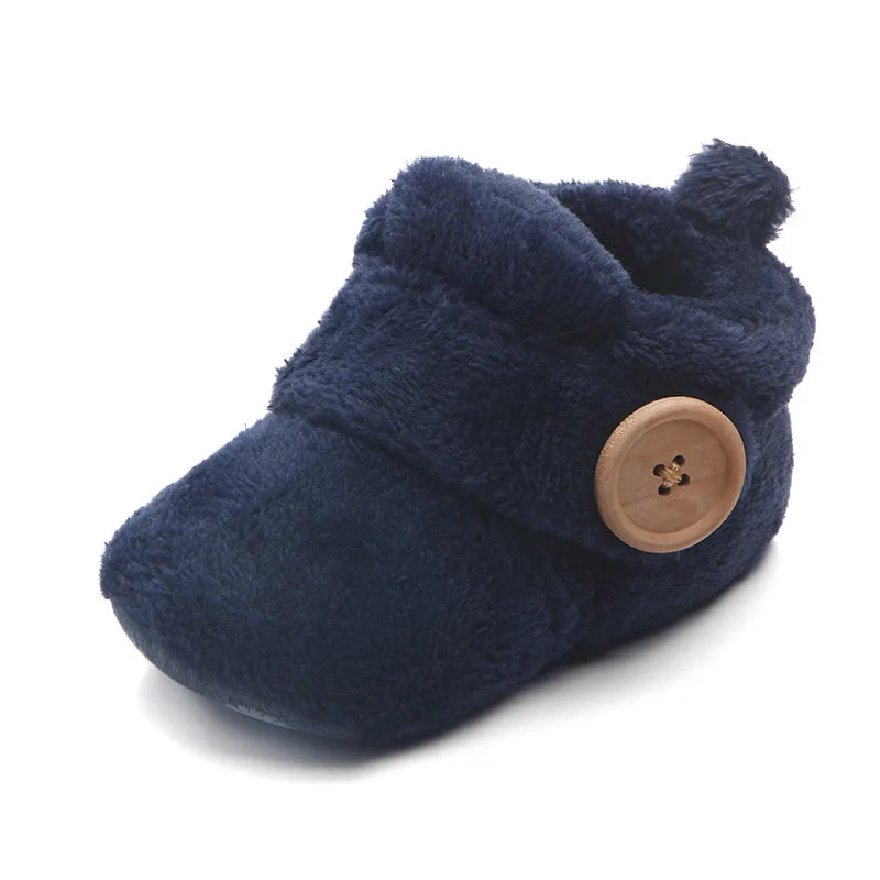 Cute Baby Girl Boy Casual Shoes Warm Plush Mutilcolor Lovely Soft Soled Walking Shoes Fashion Design Infant Shoes First Walkers