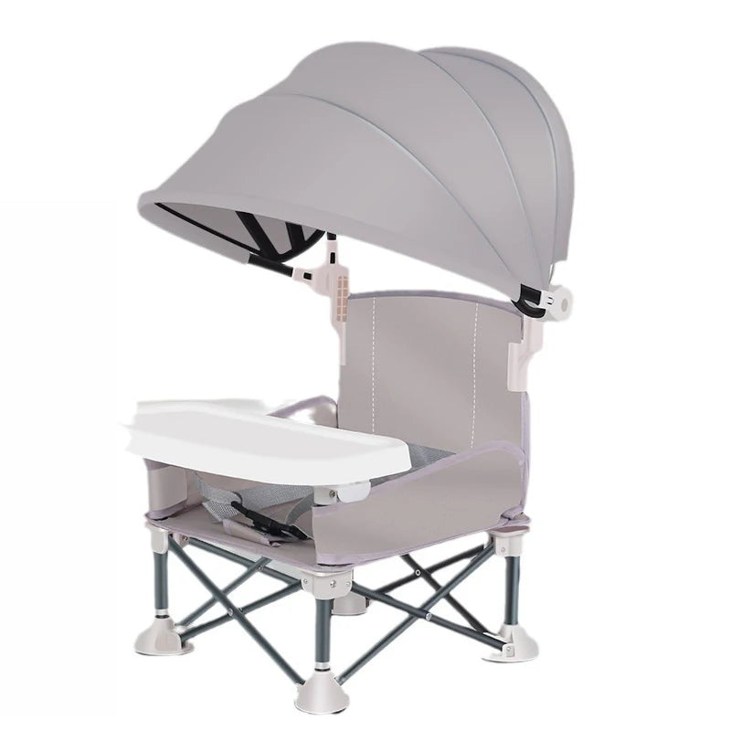 Portable Baby Beach Chair with Sun Canopy | Foldable Travel Seat