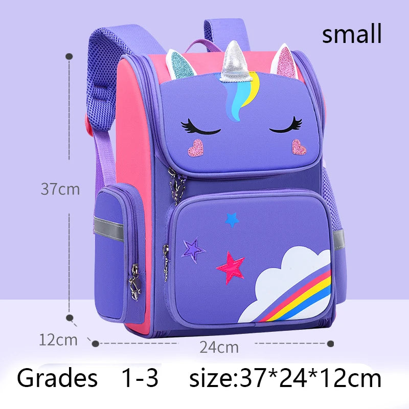 Magical Unicorn Backpack for Girls – Rainbow & Cloud Design | Cute School Bag for Kids