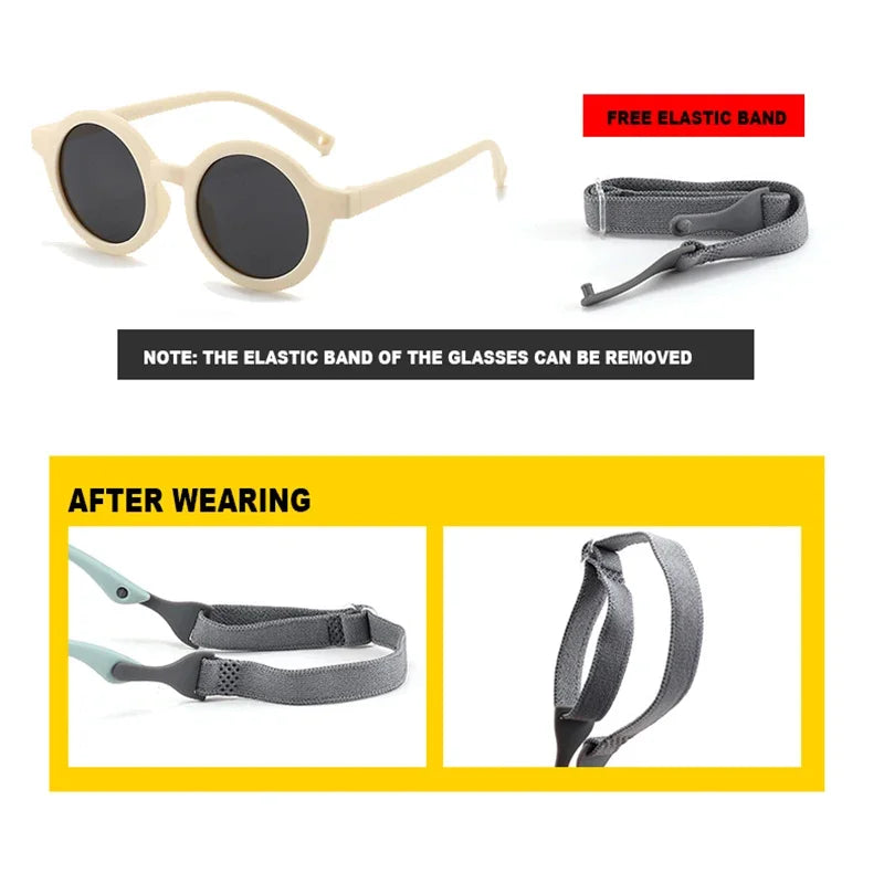 Baby Polarized Sunglasses 0-3 Years | Flexible Rubber UV Protection Shades