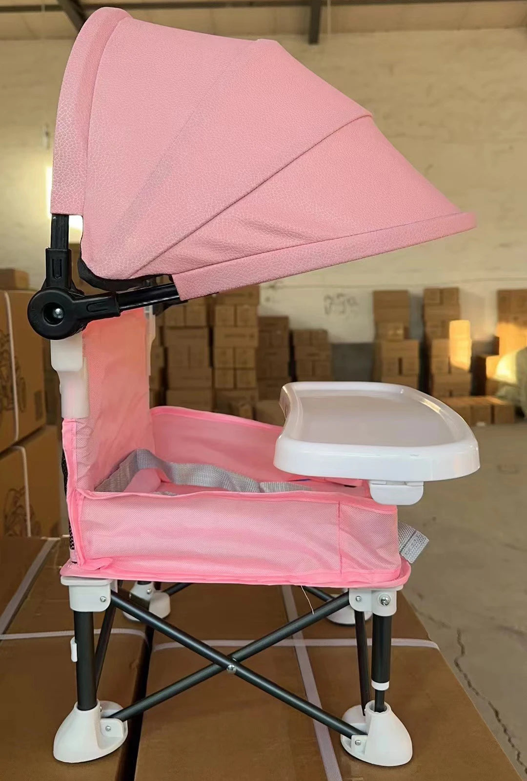 Portable Baby Beach Chair with Sun Canopy | Foldable Travel Seat