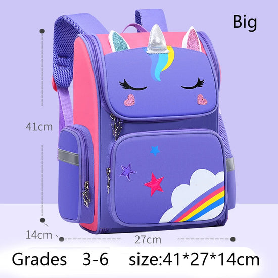 Magical Unicorn Backpack for Girls – Rainbow & Cloud Design | Cute School Bag for Kids