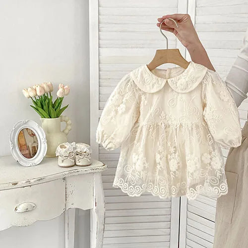Baby Girl Lace Romper | Newborn Vintage Princess Outfit