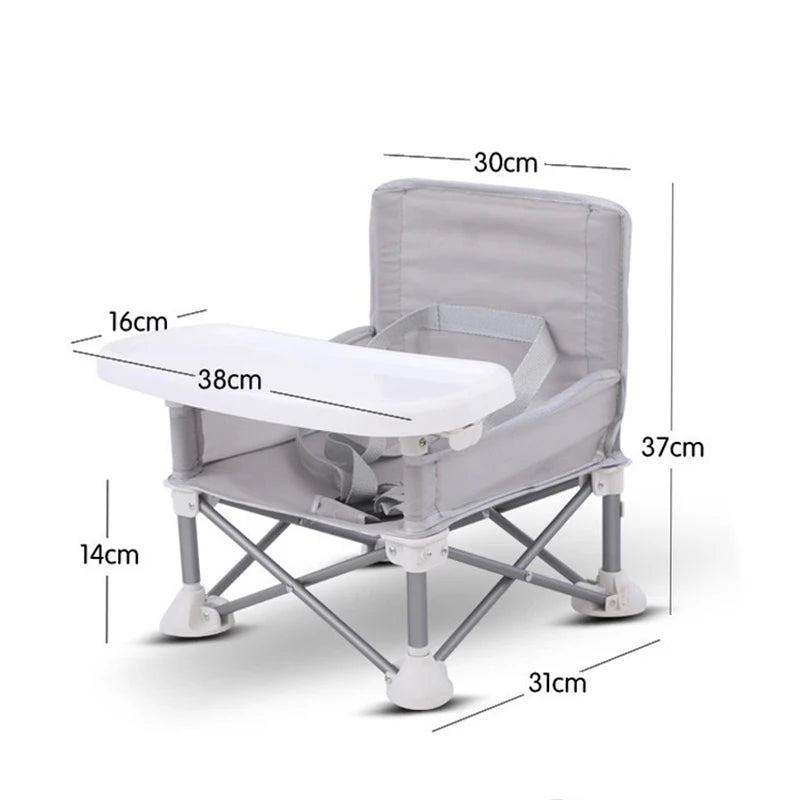 Portable Baby Beach Chair with Sun Canopy | Foldable Travel Seat