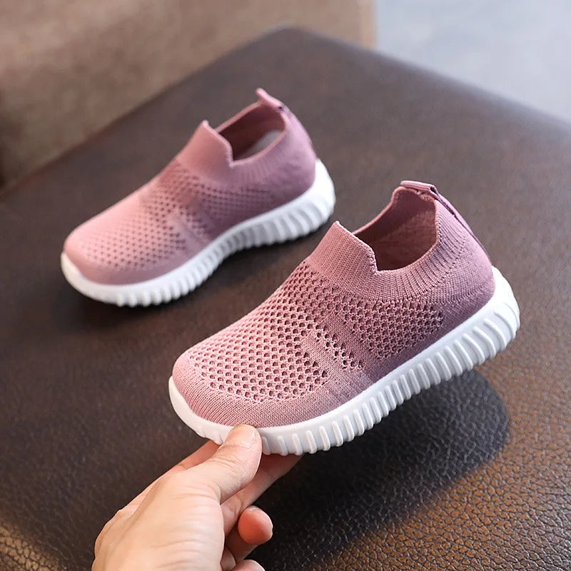 Breathable Kids Knit Sneakers | Lightweight Slip-On Walking Shoes for Toddlers