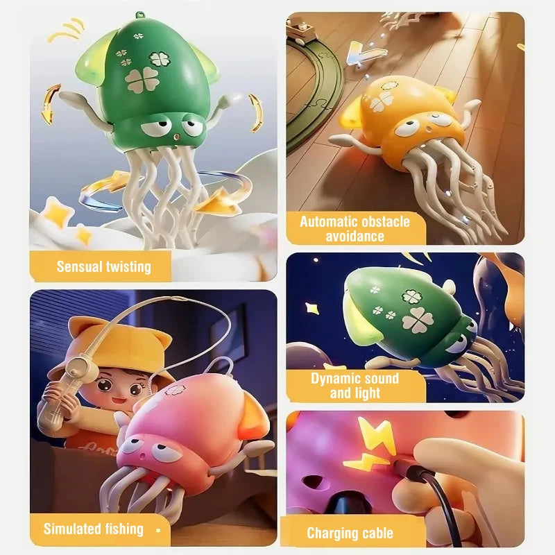 Electric Dancing squid toy – Musical Light-Up Squid for Kids, Babies & Pets