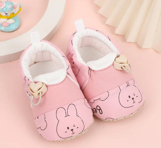 Soft Sole, Non-Slip, Cute animal Print with Drawstring
