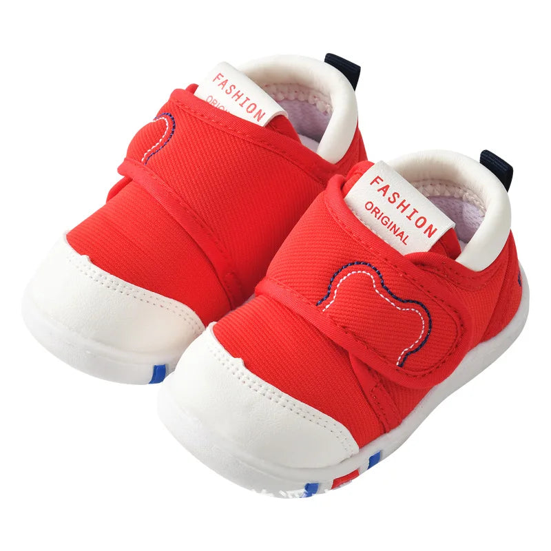 High Quality Baby First Walker Sneakers | Soft Sole Toddler Velcro Walking Shoes