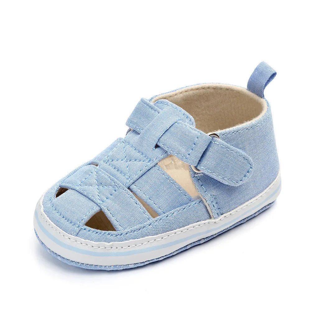 Sandales Bébé Semelle Souple Chaussures pour Tout-petits | Sandales d'été Respirantes en Toile pour Bébés Premiers Pas