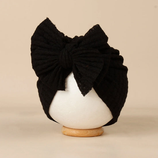 Lovely Bowknot Knitted Baby Hat Cute Solid Color Baby Girls Turban