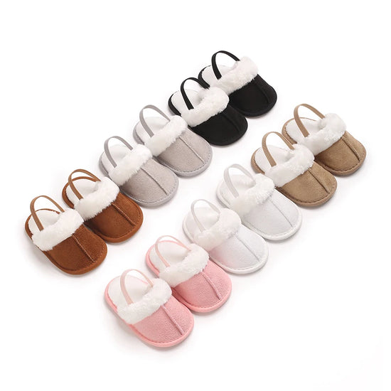 Cozy Baby Winter slippers – Soft Suede Infant Shoes with Warm Fur Lining