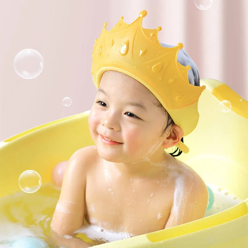 Silicone Baby Shower Hat | Waterproof Eye & Ear Protection Shampoo Cap for Toddlers & Kids