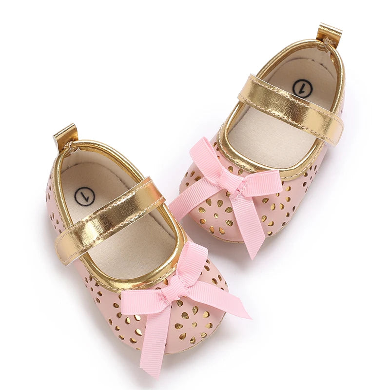 Baby Girl Pink Shoes | Soft Sole First Walker Toddler Shoes