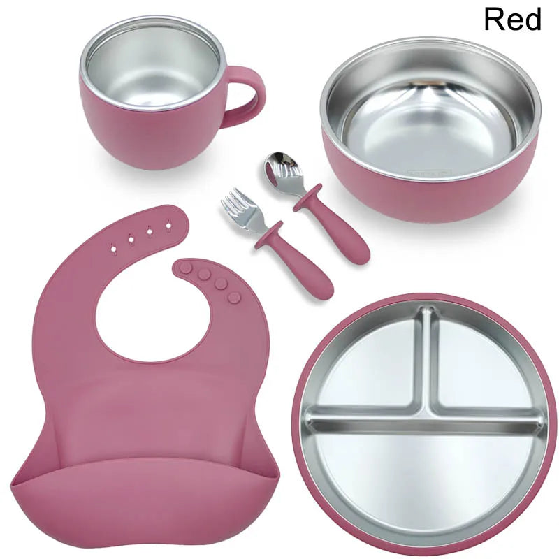 Personalized Baby Feeding Set | Custom Name Stainless Steel Mealtime Set