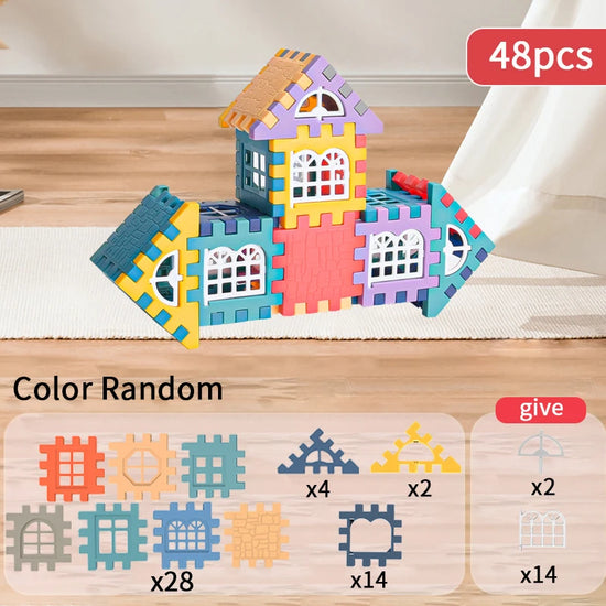 Large-Scale Building Block House Set for Kids | Creative Construction Toy for Boys & Girls | Indoor & Outdoor Play