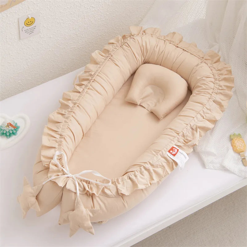 Baby Nest Lounger | Portable Newborn Baby Nest Bed & Sleep Cushion