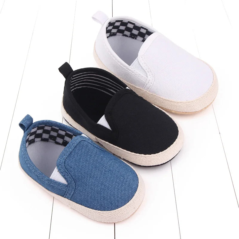 Baby Slip On Canvas Shoes | Soft Sole Toddler First Walker Sneakers