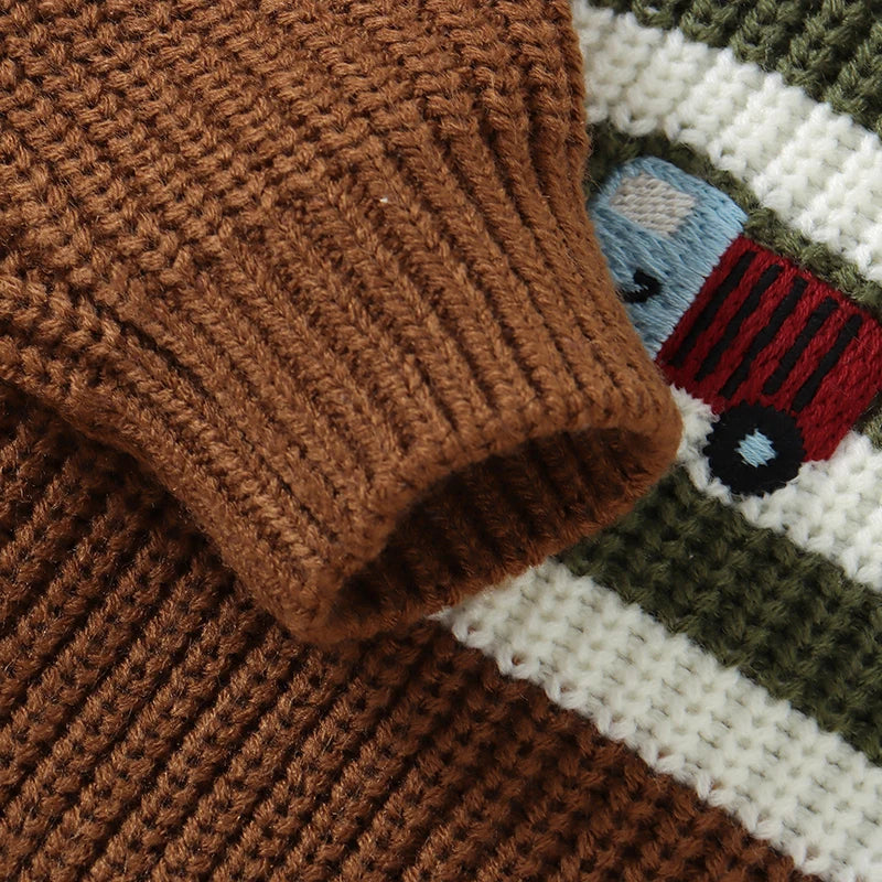 Baby Boy Knit Romper | Winter Newborn Jumpsuit Outfit