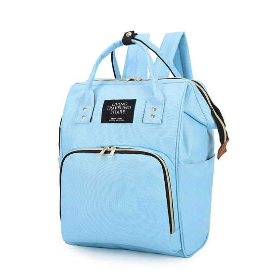 Large Capacity Canvas Mummy Bag – Baby Bottle Insulated Diaper Backpack for Travel