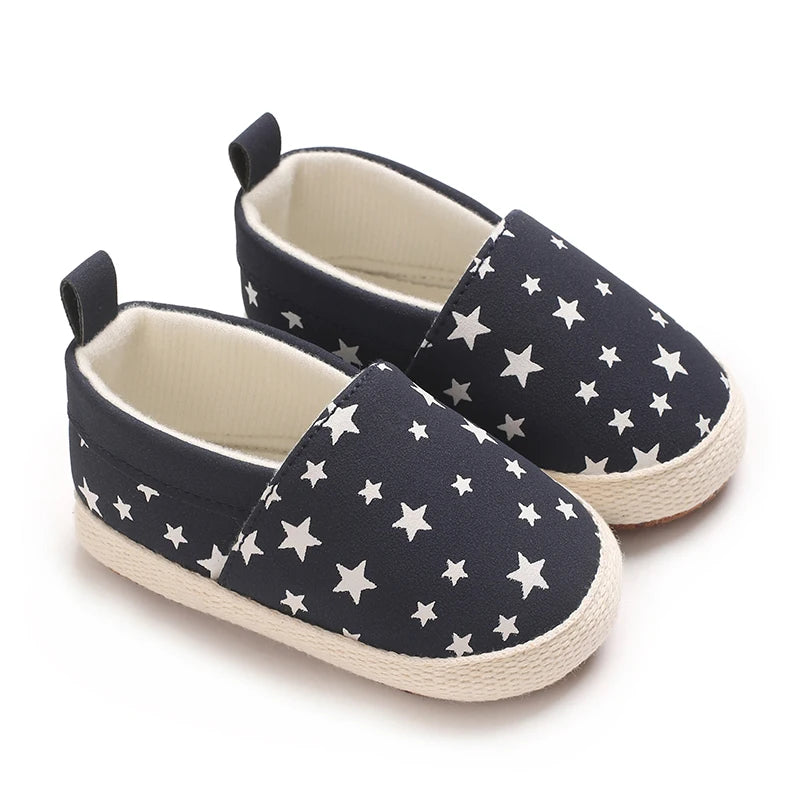 Cute Baby Slip-On Shoes for Boys & Girls – Soft Cotton Crib Shoes