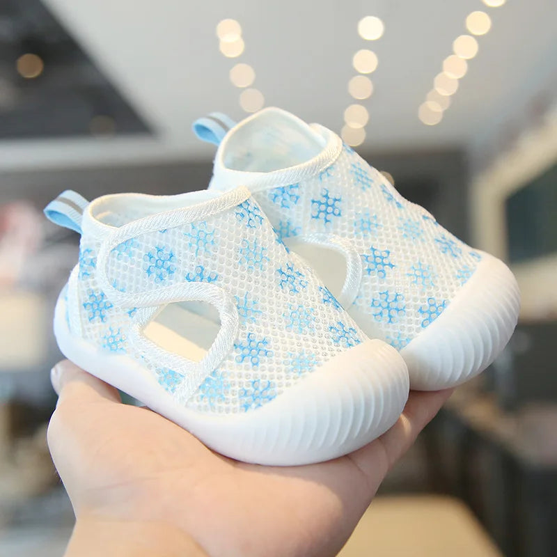 Baby Mesh Velcro Sandals | Soft Sole Summer First Walker Shoes