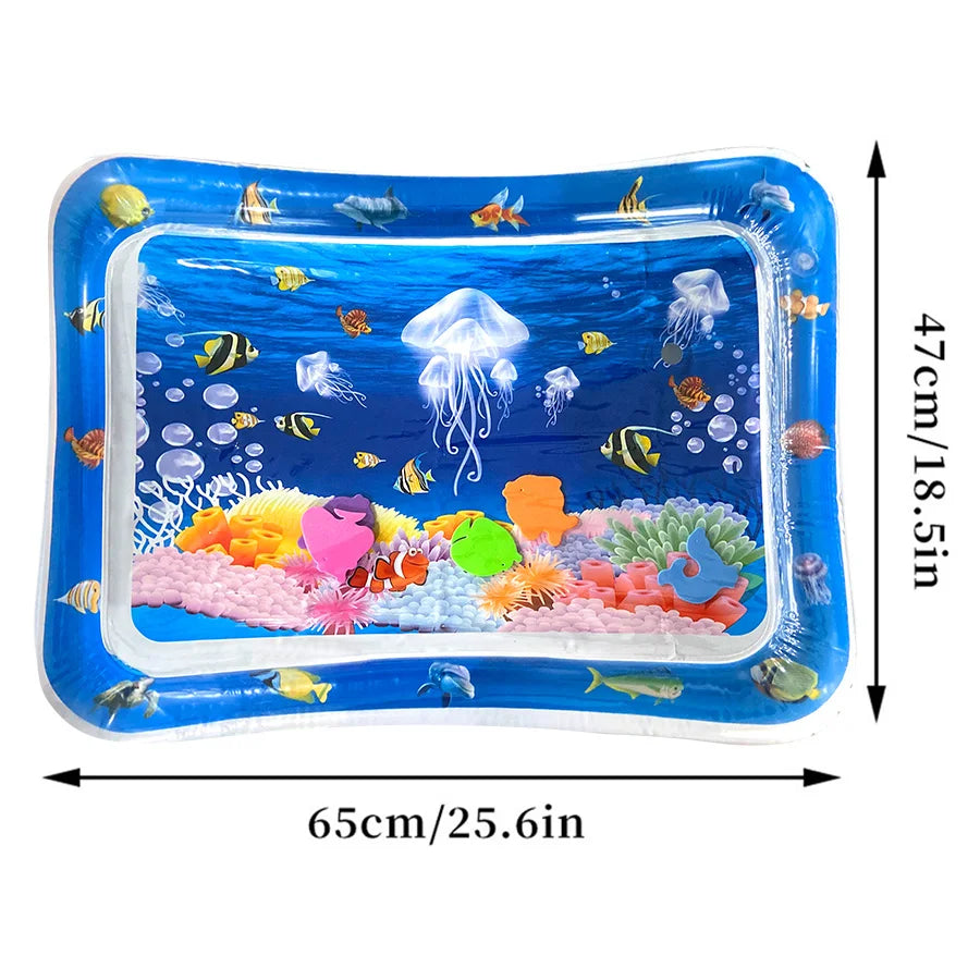 Inflatable Baby Water Sensory Play Mat | Ocean Tummy Time Activity Mat