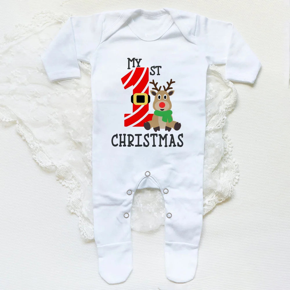 My First Christmas Baby Romper - Christmas Design