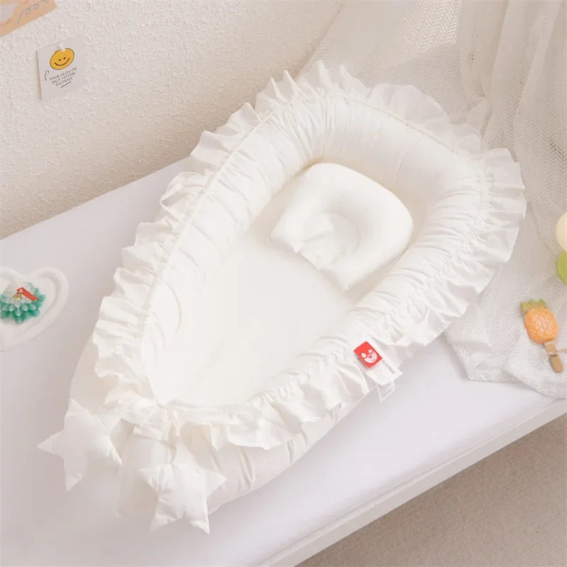 Baby Nest Lounger | Portable Newborn Baby Nest Bed & Sleep Cushion