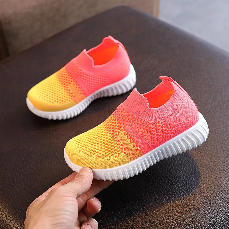 Breathable Kids Knit Sneakers | Lightweight Slip-On Walking Shoes for Toddlers