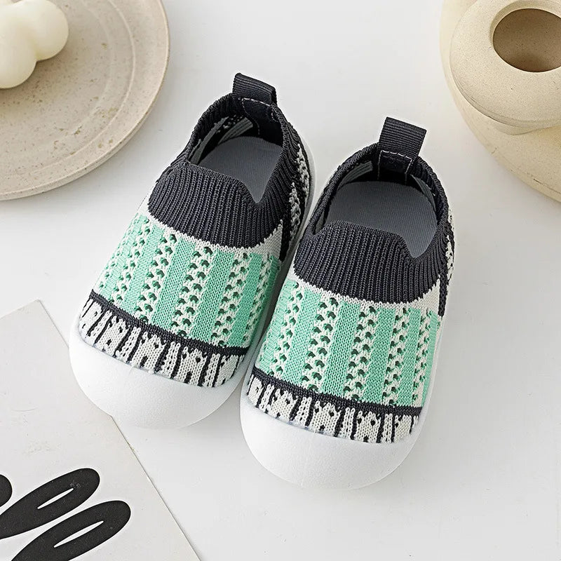 Baby Knit Sock Shoes | Breathable Non-Slip First Walker Sneakers | Lightweight Toddler Shoes (0–24 Months)