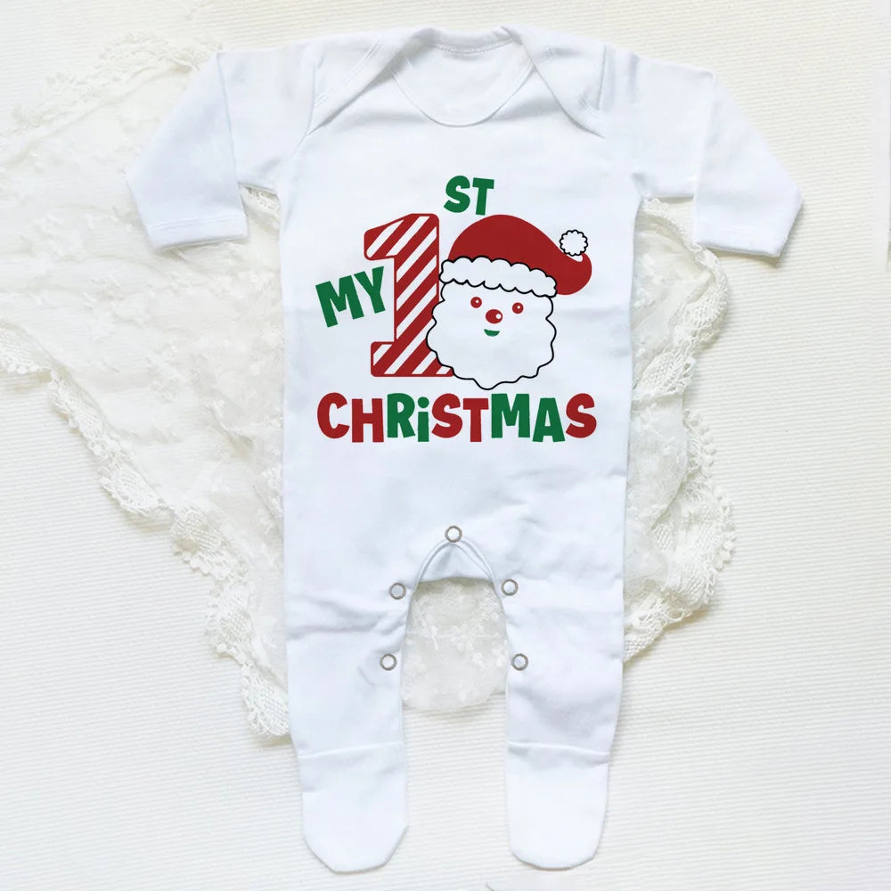 My First Christmas Baby Romper - Christmas Design