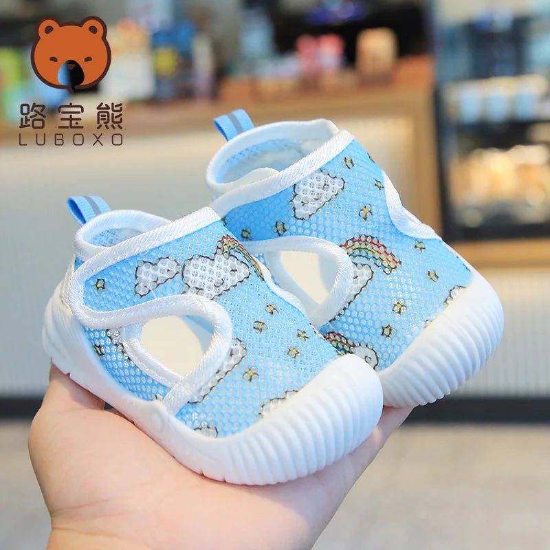 Baby Velcro Sandals | Mesh Soft Sole First Walker Shoes