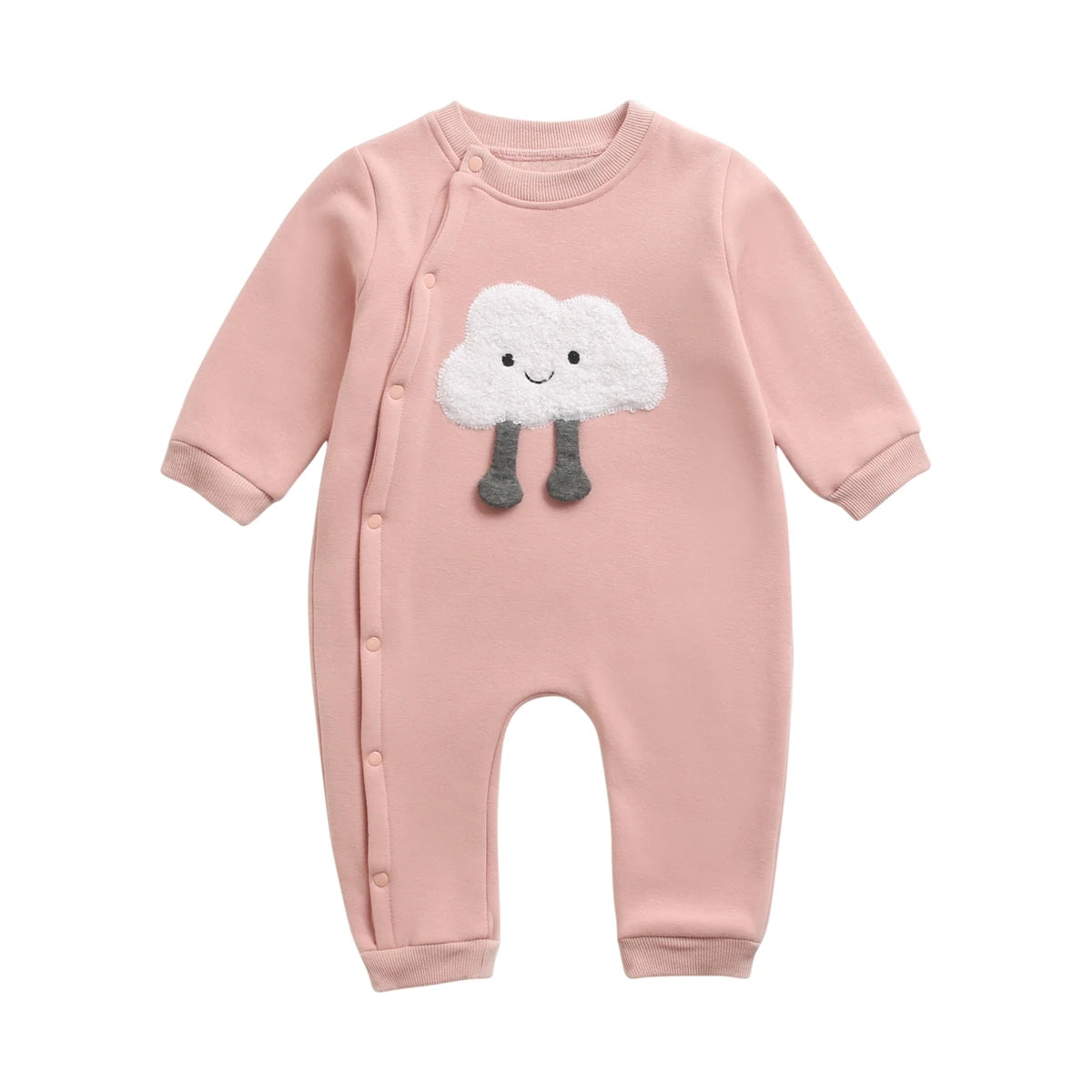 Baby Cartoon Footed Romper | Soft Warm Newborn Onesie