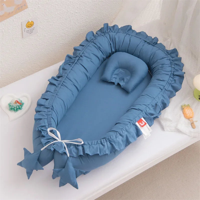 Baby Nest Lounger | Portable Newborn Baby Nest Bed & Sleep Cushion
