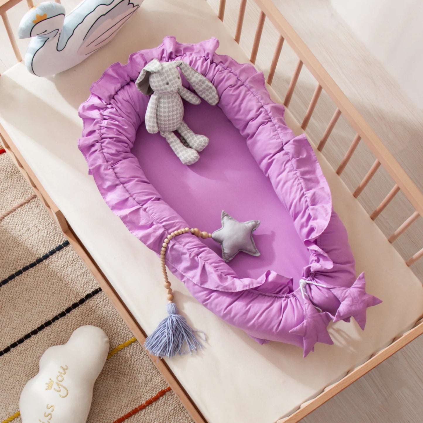 Baby Nest Lounger | Portable Newborn Baby Nest Bed & Sleep Cushion