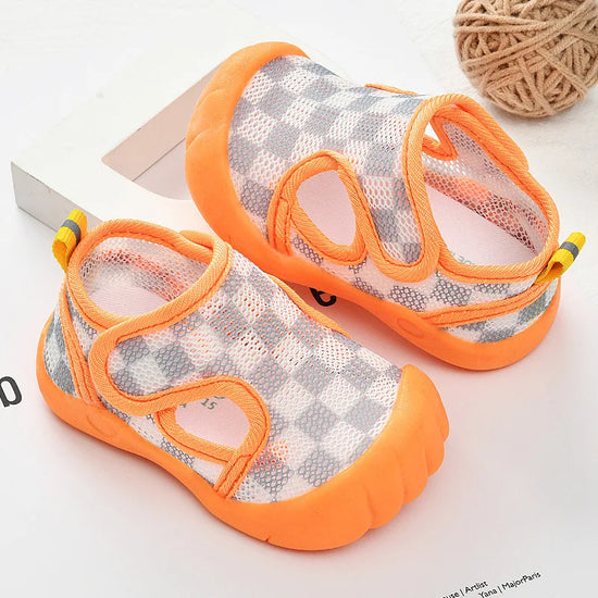 Summer Mesh Breathable Non slip Walking Shoes for Boys and Girls Candy Color Sandals Lightweight Walking