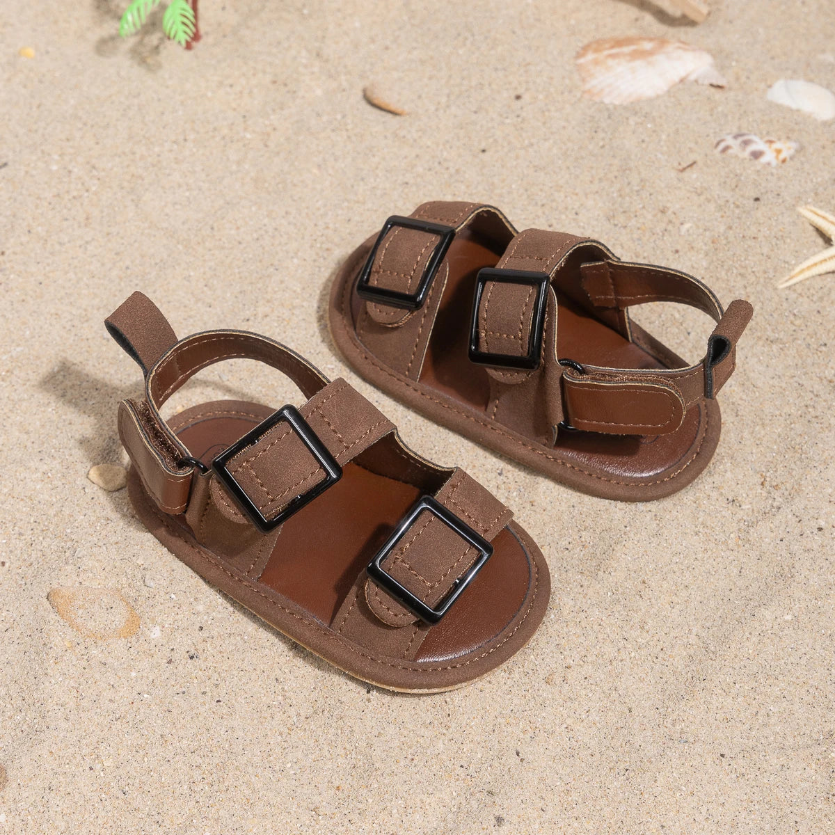 Casual Buckle Baby Sandals Soft Sole First Walker Shoes | Anti-Slip Comfortable Toddler Beach Sandals