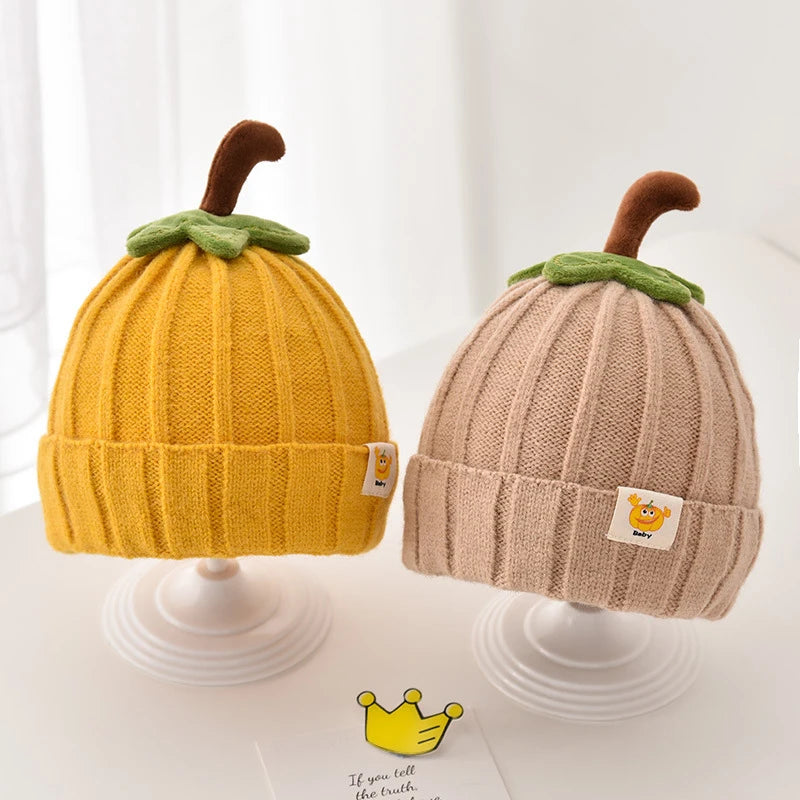 Baby Pumpkin Knit Hat  Cute Fall & Halloween Beanie for Newborns & Toddlers