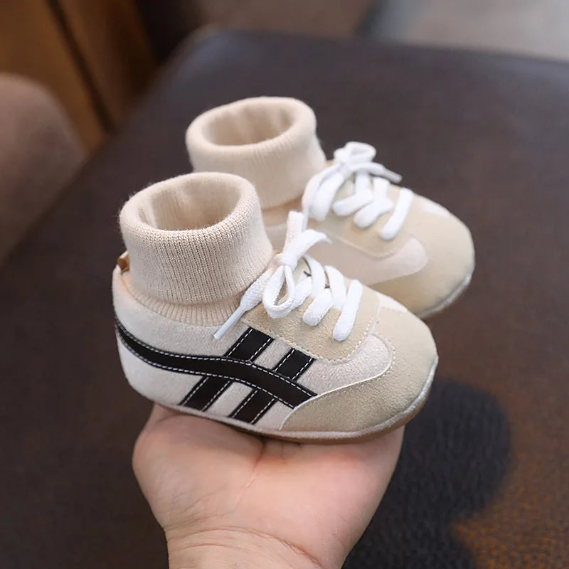 Cozy Baby Sneaker Socks shoes for First Walkers | Non-Slip Soft Sole Shoes