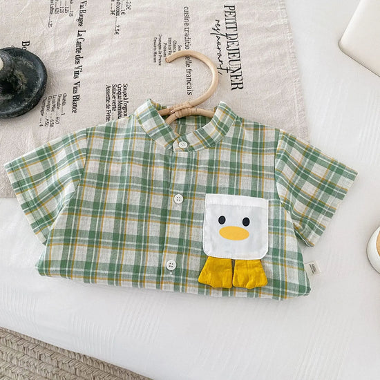 Green Plaid Infant Baby Bodysuit