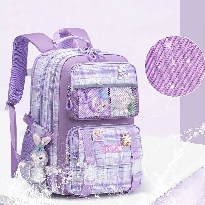 Large-capacity Cute Multi-Pocket Nylon Backpack