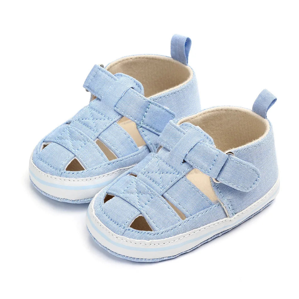 Sandales Bébé Semelle Souple Chaussures pour Tout-petits | Sandales d'été Respirantes en Toile pour Bébés Premiers Pas