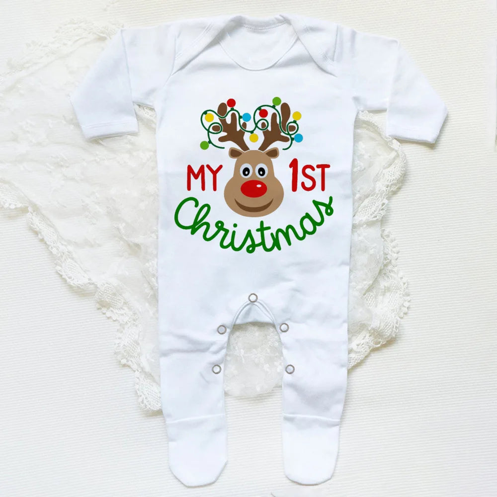 My First Christmas Baby Romper - Christmas Design