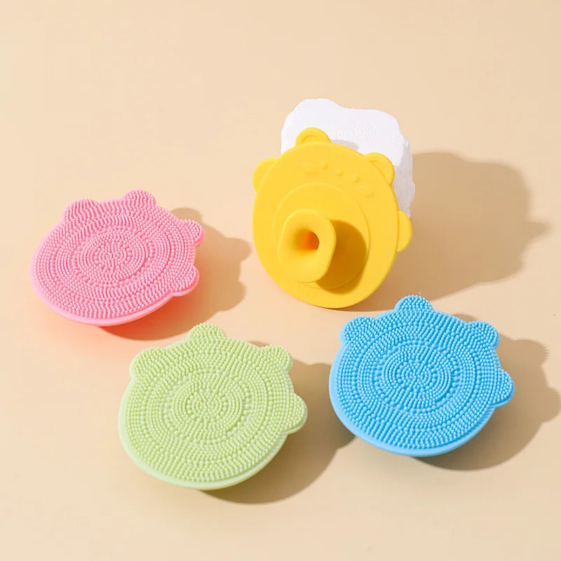Silicone Baby Scalp Shampoo Brush – Soft Bath & Cradle Cap Massager
