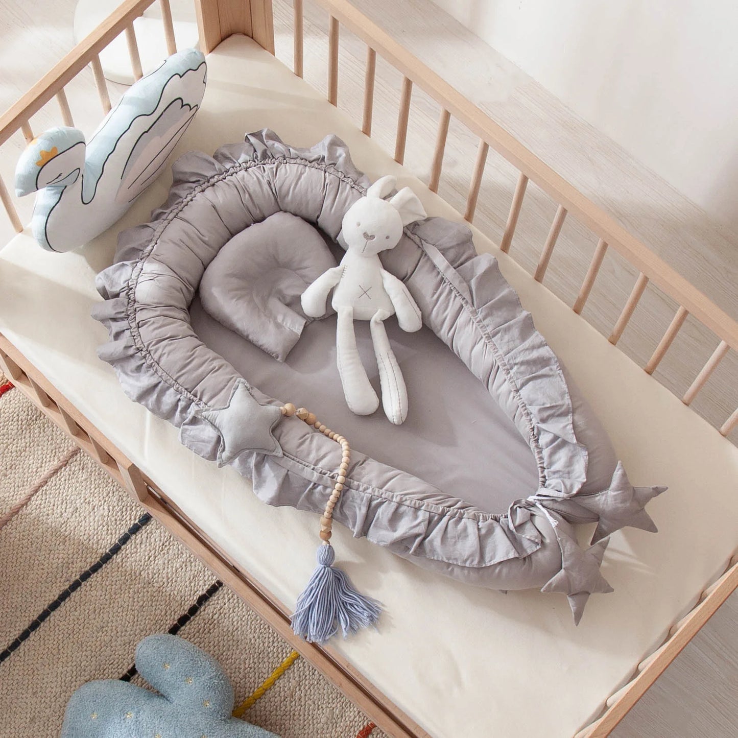Baby Nest Lounger | Portable Newborn Baby Nest Bed & Sleep Cushion