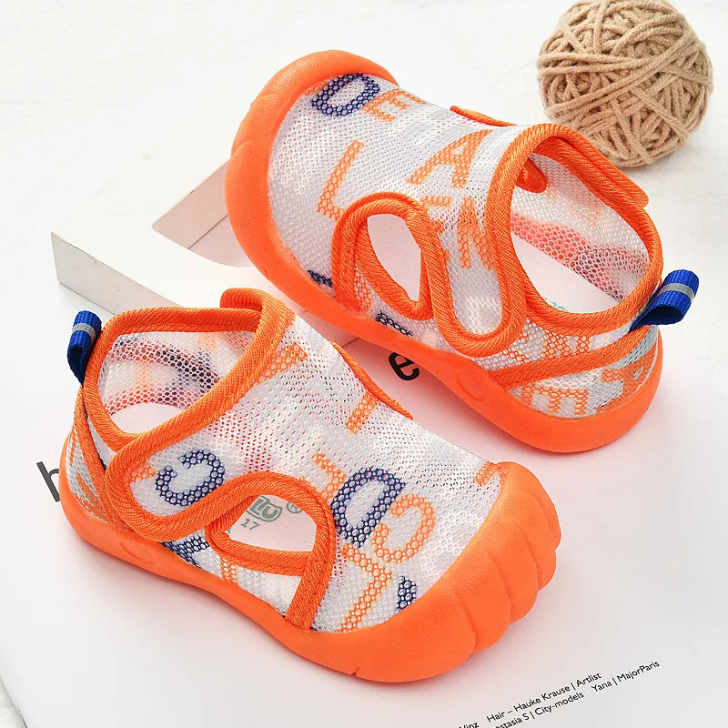 Summer Mesh Breathable Non slip Walking Shoes for Boys and Girls Candy Color Sandals Lightweight Walking